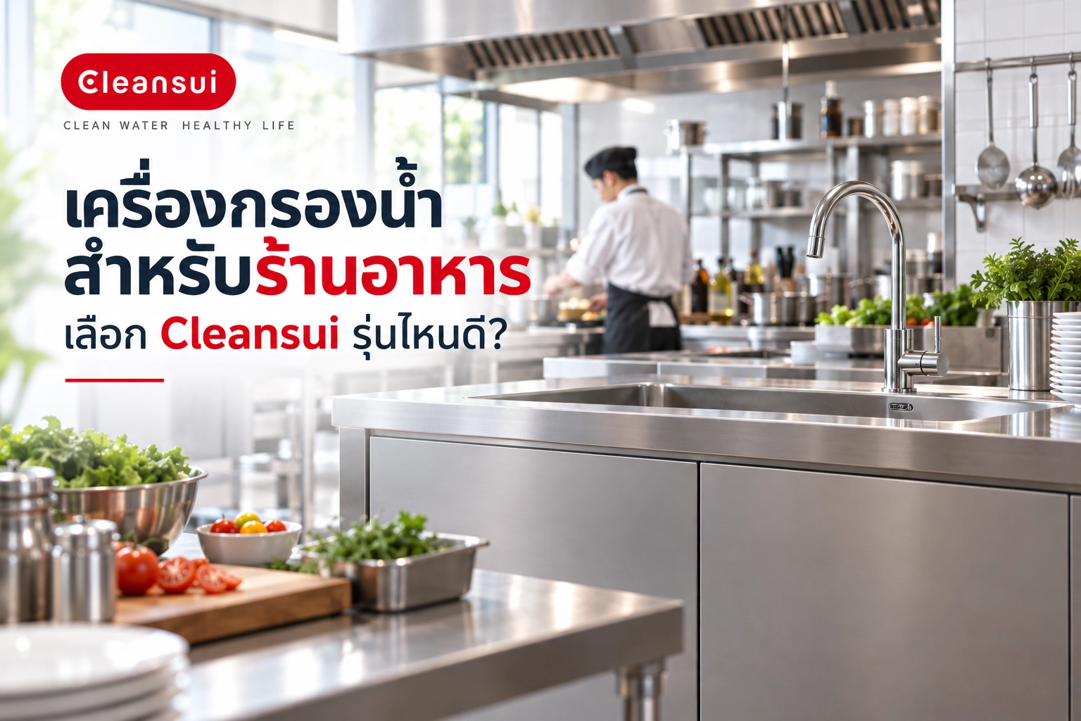 เครื่องกรองน้ำสำหรับร้านอาหาร เลือก Cleansui รุ่นไหนดี? เปรียบเทียบรุ่น Commercial สำหรับครัวและธุรกิจอาหาร