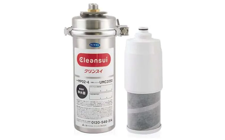 クリンスイ EH104(MP02-4)のステンレス本体とカートリッジ